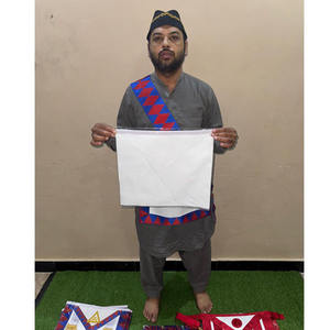 Tablier maçonnique en cuir véritable blanc uni pour candidat, broderie ROYAL ARCH PAST HIGH PRIEST APRON, haute qualité 2026 - Product Image 3