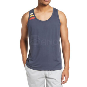 Camiseta sin mangas de entrenamiento de talla grande para hombre de alta calidad de Pakistán, Camiseta de punto de compresión informal transpirable de algodón/Bambú - Product Image 2