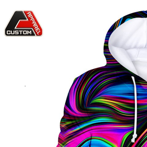 Sweat à capuche personnalisé sublimé pour homme, imprimé intégral, en polaire polyester 340 g/m², respectueux de l'environnement - Product Image 6