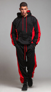 Conjunto de Dos Piezas (Sudadera con Capucha Extra Grande - Pantalones Deportivos Holgados, Conjunto Deportivo Informal de Invierno para Hombre, Pantalones de Forro Polar Holgados) - Product Image 4