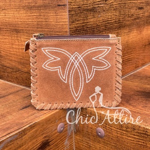 กระเป๋าใส่เหรียญหนังกลับวินเทจสำหรับผู้หญิงกระเป๋าใส่เหรียญหนังกลับแฟชั่นหรูหราหนังแท้ใส่บัตรเครดิตขนาดเล็ก - Product Image 1