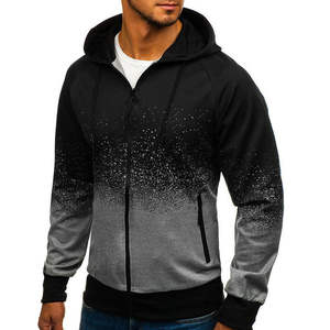 Veste à capuche zippée pour hommes, manteau à capuche décontracté, vêtements d'extérieur avec sweat-shirt - Product Image 4