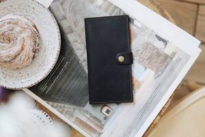 Medium Vintage Leather Women's Handbag with Open Closure Long Zipper <b>Wallet</b> LWM-0036 <b>Cute</b> Girl's New Accessory - Product Image 4