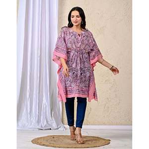 เดรสแขนกุดผ้าฝ้ายพิมพ์ลายระบายระบายความยาวถึงพื้นสำหรับวันวาเลนไทน์ - Product Image 3