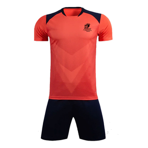 Uniforme de Fútbol Personalizado de Poliéster, Conjunto de Camiseta de Fútbol Transpirable de Secado Rápido, Manga Corta, Ropa Deportiva para Club Escolar o Partido - Product Image 1