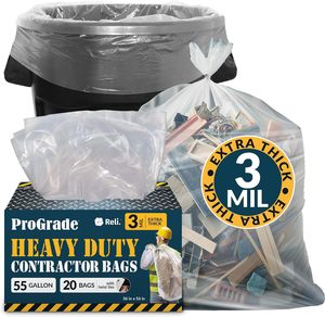 Reli. Sacs poubelles pour entrepreneurs 55 gallons |   20 sacs poubelles |   Très résistant - Product Image 1