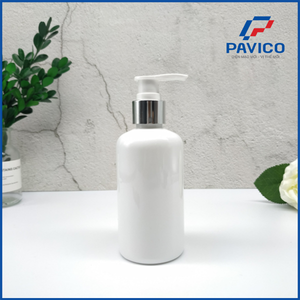 220ml color crema Gel de ducha Botella de plástico PET botella de PET de hombro redondo con bomba - Product Image 5