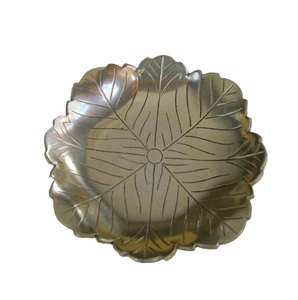 Nouvel arrivage de bols de service fantaisie feuilles en aluminium argenté bols de service pour la maison et la décoration intérieure et le service des aliments - Product Image 2