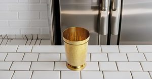 Hammered Brass Water Glasses Traditional Designed Metal Tumbler 10 Ounce Capacity 250ml - Product Image 6