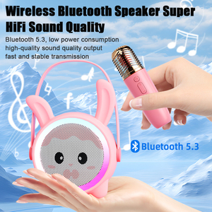 Phim Hoạt Hình Gia Đình Karaoke <span class=keywords><strong>Bluetooth</strong></span> Di Động Ngoài Trời Mini Loa Âm Thanh Với Microphone Máy Karaoke Cho Trẻ Em Sinh Nhật Hiện Nay - Product Image 3