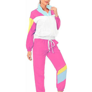 French Terry Sweat Suit Mujer Puff estampado recortado Zip up transpirable Sudadera con capucha y pantalones de chándal Jogger Set Mujer Chándal - Product Image 3