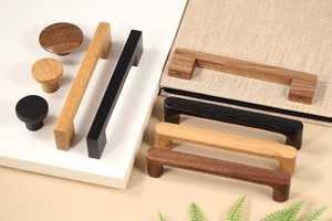 คอลเลกชันเสน่ห์แบบชนบทลูกบิดไม้ที่ทำด้วยมือและที่จับตู้และที่ดึงตู้เสื้อผ้าเพื่อการออกแบบเฟอร์นิเจอร์ที่ไร้กาลเวลา - Product Image 4