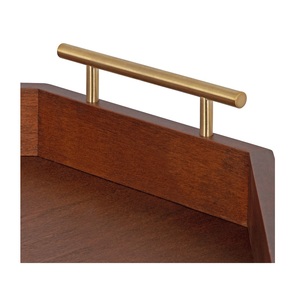 Hexagon Wooden Tray with Metal Handle Wholesaler Manufacturer - Product Image 2