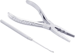 Différents styles pinces à personnaliser en acier inoxydable étiquette personnalisée durable pince à rallonge de cheveux de haute qualité - Product Image 4