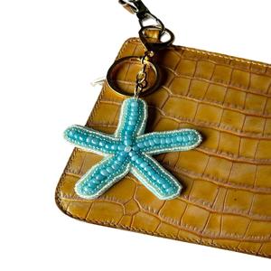 Porte-clés brodé de perles de luxe, motif élégant, art estival, porte-clés brodé de perles, look tendance - Product Image 1