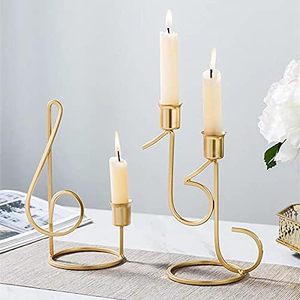New Design 2-Arm Metal Taper Candle Stand on Sale Decorative Candle Holder & <b>Lantern</b> for Wedding Table Decoration - Product Image 5