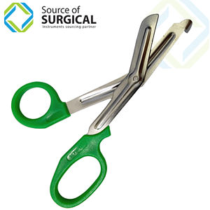 Tijeras de vendaje de utilidad personalizada Instrumentos quirúrgicos manuales de acero inoxidable para emergencias - Product Image 4