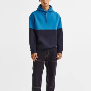 Personalizado de alta calidad Unisex Pullover Color-Block Sudadera con capucha de algodón Sudadera con capucha de empalme Sudadera con capucha de los hombres DDP Envío - Product Image 6