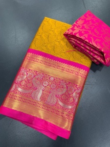 Fancy Silk Saree Cao Hấp Dẫn Thiết Kế Mới Và Vải Lụa Với Dệt Phụ Nữ Saree Cotton Lụa Saree - Product Image 3