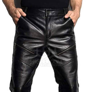 Pantalon en cuir décontracté pour homme 2024, taille haute, coupe droite, léger, respirant, haute qualité, faible MOQ 20 pièces - Product Image 6