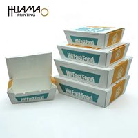 Boîte alimentaire pliable en papier avec logo personnalisé, emballage alimentaire de qualité alimentaire pour hamburgers, sandwichs, poulet frit et frites