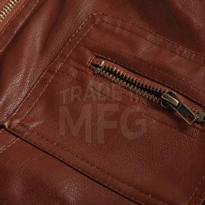 Veste en cuir véritable de haute qualité pour hommes décontractée grande taille tissu léger avec duvet pour l'hiver fabriquée au Pakistan à bas prix - Product Image 5