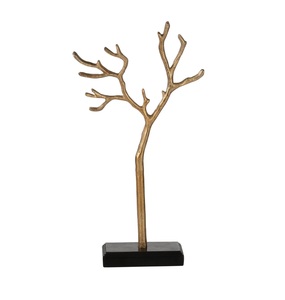 Organisateur de bijoux Vintage Golden Tree Design pour femmes, support de stockage d'affichage polyvalent pour articles en métal, présentoir à bijoux. - Product Image 1