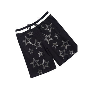 Conjunto de verano OEM, conjunto de pantalones cortos con diamantes de imitación personalizados para hombre, chándal de 2 piezas, conjunto de sudaderas y pantalones cortos, ropa deportiva con diamantes de imitación personalizados - Product Image 5