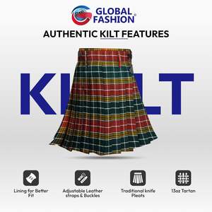 2026 Clan Buchanan Ancient Tartan Pattern Scottish Men's Wear Soft Custom <b>Wool</b> 13oz Durable <b>Fabric</b> Custom Wrinkles Resistant - Product Image 5