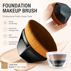 <span class=keywords><strong>Pinceau</strong></span> de maquillage professionnel portable en poils synthétiques doux, à tête plate angulaire, pour fond de teint liquide et poudre, type <span class=keywords><strong>Kabuki</strong></span> - Product Image 1