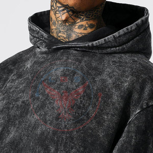 Wholesale Low Price Men Acid <b>Wash</b> Breathable Winter Hooded Casual Tracksuits High Quality New Arrival - Product Image 4