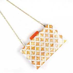 ชุดคลัทช์เรซิ่นวินเทจสำหรับผู้หญิงชุดคลัทช์เรซิ่นสีทองประดับผีเสื้อสุดหรูสำหรับงานแต่งงาน - Product Image 5