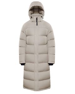 Veste longue matelassée beige personnalisée, style doudoune d'hiver à capuche, manteau chaud et épais, vêtements d'extérieur isolés, fabricant OEM personnalisé - Product Image 1