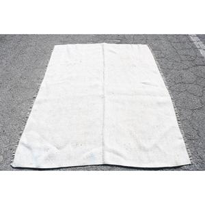 พรมตุรกีขนาด 5.9x4.6 ฟุต ลายดอกไม้สีขาว พรมวินเทจทำจากขนสัตว์ - Product Image 3