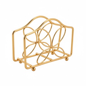 Servilletero de Metal de Hierro con Acabado Bronce para Decoración de Mesa de Comedor, Oficina, Servilleteros Hechos a Mano - Product Image 4