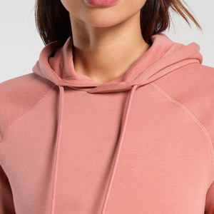 Sudadera Corta con Cuello Alto y Cremallera, Personalizada, Transpirable, Antiarrugas, con Hombros Caídos, 100% Algodón French Terry para Mujer - Product Image 6