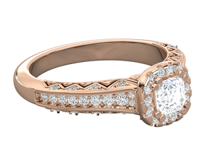 แหวนเพชรผู้หญิงแฟชั่น ทองคำขาว 14K เพชรเพาะเลี้ยงในห้องปฏิบัติการ แหวนหมั้น แหวนแต่งงาน รับรองโดย IGI แหวนใหม่เอี่ยมสำหรับเธอ - Product Image 3