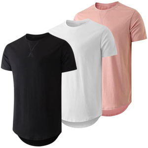Venta al por mayor personalizado peso pesado de gran tamaño 100% algodón cuello redondo hombres camisetas Streetwear deporte gimnasio estilo Vintage marca de impresión - Product Image 2