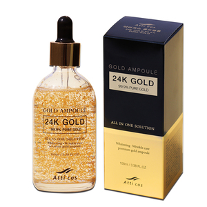 ATTICOS 24K Gold Ampoule 100mL Korea Cosmetics Venta al por mayor Medical Exfoliating Luxury Healthy Skin 24K Gold Ampoule - Product Image 1