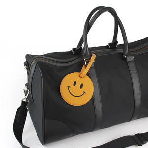 FENICE sourire ceinture nom étiquette Premium Eco cuir Texture douce 100*100mm coeur trèfle bêche Badges accessoires pour nom étiquetage - Product Image 1