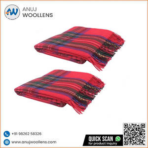 Couvertures en laine pour l'hiver Top qualité nouveau Design confort confortable avec nos couvertures en laine tartan en gros à vendre - Product Image 3
