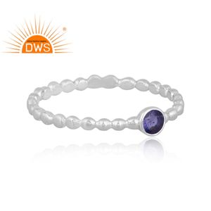Anillo llamativo de piedras preciosas de iolita Natural de plata de ley más vendido, joyería personalizada para mujer, regalo para ella - Product Image 3