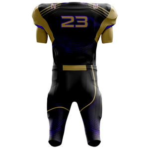 Uniformes de football américain sublimés personnalisés 2025, élégants, à manches courtes, en tissu respirant, entièrement personnalisables avec broderie - Product Image 3