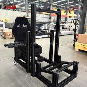 Simulador de Carreras con Movimiento de 6 Grados de Libertad, Cabina de Simulación de Aluminio, Estructura de Perfil 4040 Tipo B, Base <span class=keywords><strong>para</strong></span> Monitor de 32' con Soporte Ajustable - Product Image 3