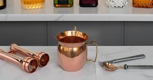 Handmade Pure Copper <b>Mug</b> with Brass Handle Unique Design Healthy Drinkware - Product Image 4