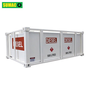 Tanque diésel de doble pared de acero al carbono aprobado por el sitio minero con barreras contra choques (opcional) - Product Image 2