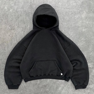 Unisex Custom 450GSM Boxy Style Heavyweight Oversized Fleece Hoodie Drop Shoulder Polyester/Cotton Outerwear Sweatshirts for Men - Product Image 2