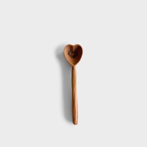 Cuillère de mariage en bois d'acacia de couleur naturelle de haute qualité Cuillère de mariage en bois brun pour les mariages - Product Image 4