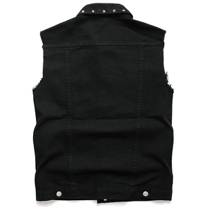 Chaleco Vaquero Transpirable y Ecológico para Hombre, Ropa de Abrigo de Otoño, Estilo Casual, Servicio OEM, Venta al por Mayor Personalizada, Ropa Urbana - Product Image 2