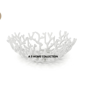 Tazón decorativo de Metal de aluminio con forma redonda chapada en oro y acabado brillante con mango de cara de Reno para fiesta de boda en casa - Product Image 6